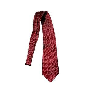 Donald Trump 100% Silk Necktie Signature Collection Metal Logo Crest  Macy's Red